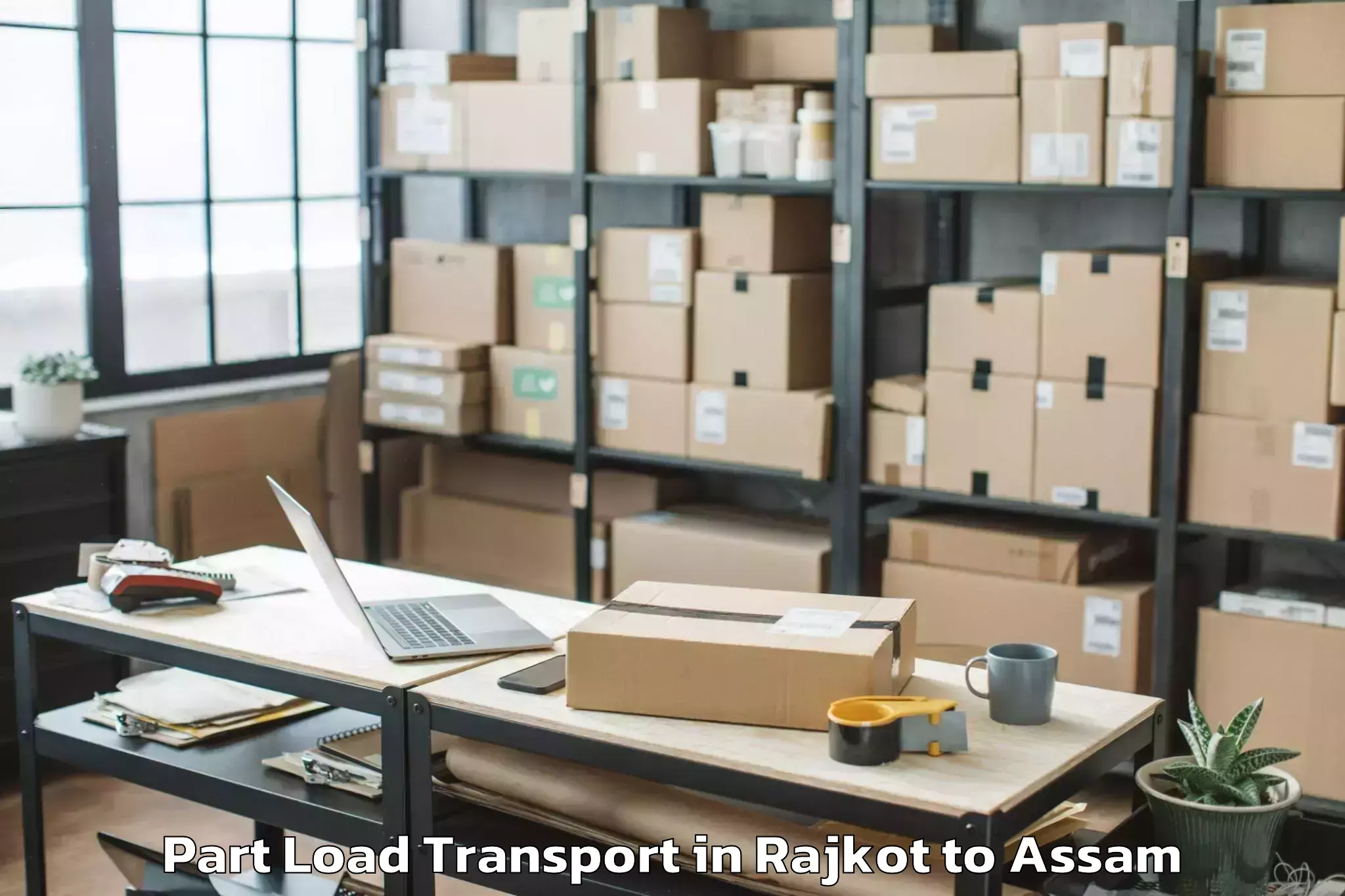 Top Rajkot to Sorbhog Part Load Transport Available